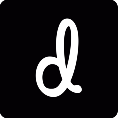 Dribbble Logotype Contour Svg Vector, Free Vectors File
